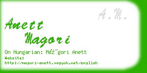 anett magori business card